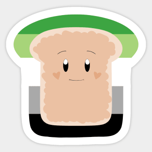 Aromantic Pride Toast Sticker